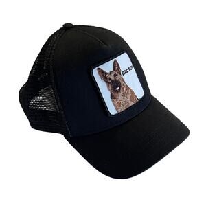12-70 GOORIN BROS Men's NWOT Trucker Hat Bad Boy German Shepard Black One Size